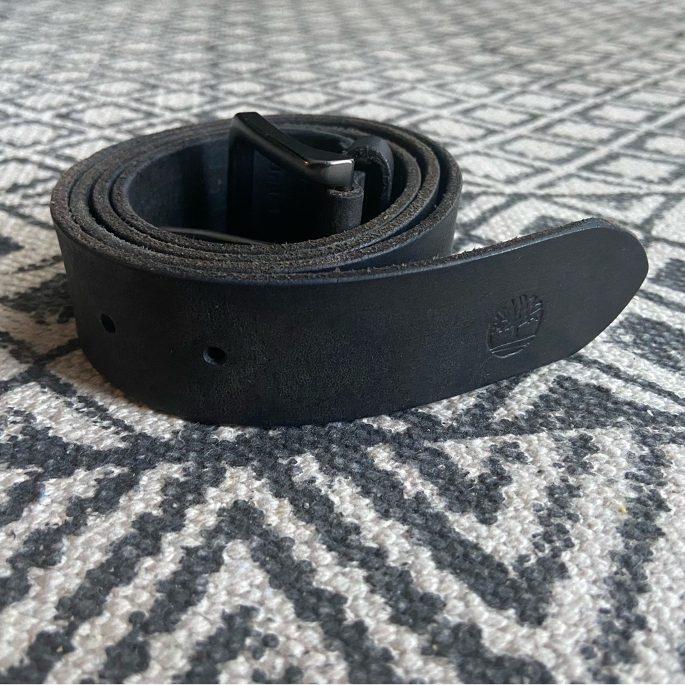 Timberland Black Genuine Leather Belt - 36”